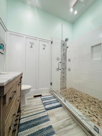 Dennis Port Cape Cod vacation rental - Luxury master bath featuring rain shower and body sprays