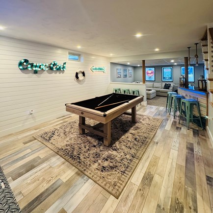 Dennis Port Cape Cod vacation rental - Basement Bar with pool/ping-pong table & arcade games