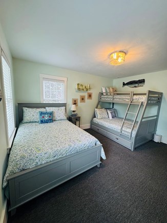 Dennis Port Cape Cod vacation rental - Perfect kids room: 2 full beds and 2 twin beds