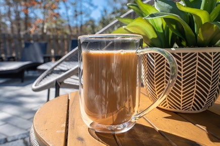 Truro Cape Cod vacation rental - Enjoy a cup of coffee in the morning sunlight.