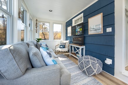 Truro Cape Cod vacation rental - Living room with ocean cross breeze and large bright windows