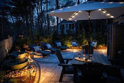 Truro Cape Cod vacation rental - Private Patio at night