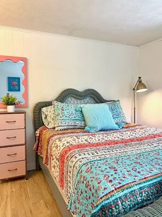 Falmouth Cape Cod vacation rental - First-floor queen bedroom with TV, A/C, and fresh linens