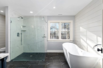 Yarmouthport Estate Cape Cod vacation rental - Spa bath with soaking tub and glass shower