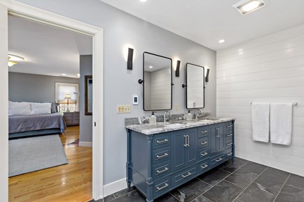 Yarmouthport Estate Cape Cod vacation rental - Double vanity in primary bath