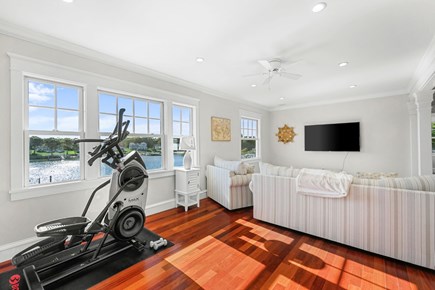 Bourne, Buzzards Bay Cape Cod vacation rental - Secondary living room on second floor with great water view