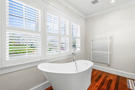 Bourne, Buzzards Bay Cape Cod vacation rental - Bathroom 1- soaking tub and shower- ensuite bedroom 1