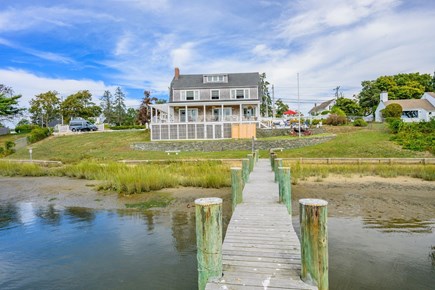 Bourne, Buzzards Bay Cape Cod vacation rental - View of the home from the dock