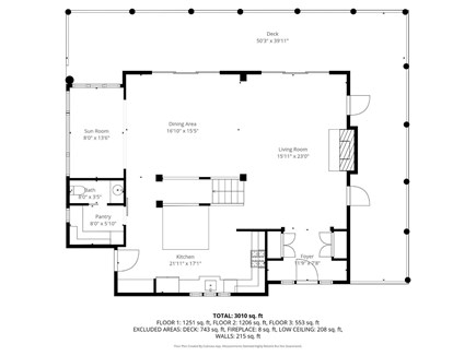 Bourne, Buzzards Bay Cape Cod vacation rental - Floor plan- First floor
