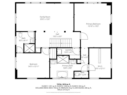 Bourne, Buzzards Bay Cape Cod vacation rental - Floor plan- Second  floor