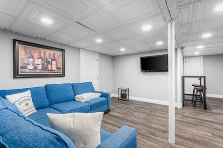 West Dennis Cape Cod vacation rental - Lower level living room