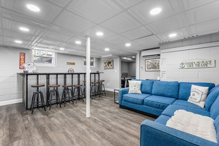 West Dennis Cape Cod vacation rental - Lower level living room