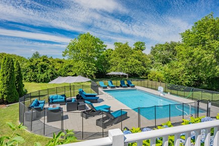 West Dennis Cape Cod vacation rental - View of the pool from the deck