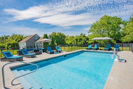 West Dennis Cape Cod vacation rental - Pool with lounge area