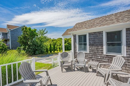 West Dennis Cape Cod vacation rental - Seating area on side deck