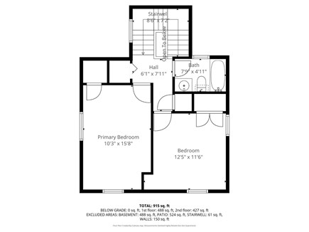 Harwich Port Cape Cod vacation rental - Floor Plan: Second Floor