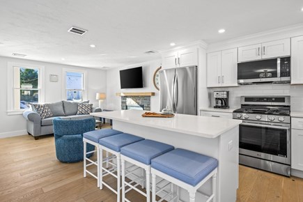 Sandwich Cape Cod vacation rental - Living room flows into kitchen