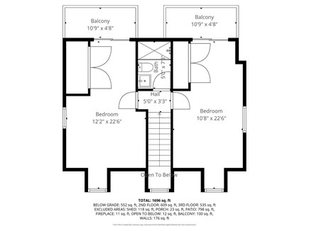 Sandwich Cape Cod vacation rental - Floor Plan - Upper Level