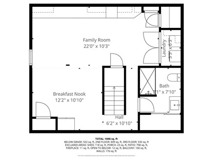 Sandwich Cape Cod vacation rental - Floor Plan - Lower Level