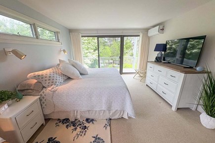 Orleans Cape Cod vacation rental - Primary bedroom with a  King bed. and stellar views from the balcony
