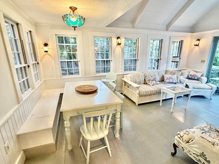 West Harwich Cape Cod vacation rental - Sunroom with auxiliary dining area