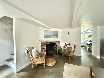 Orleans Cape Cod vacation rental - Living room fireplace.