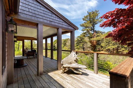 Chatham, Marshlight Retreat Cape Cod vacation rental - Covered porch with marsh views and quiet lounge seating