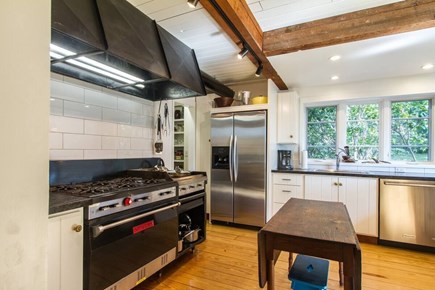Chatham, Marshlight Retreat Cape Cod vacation rental - Kitchen with pro range stainless fridge and prep space