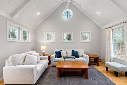 Orleans, Love & Luck Cape Cod vacation rental - Cathedral sunroom with sofas