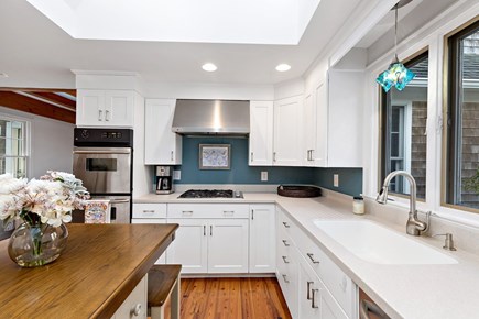 Orleans, Love & Luck Cape Cod vacation rental - Gas range and sink window