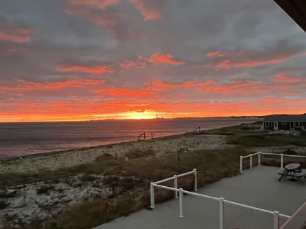 North Truro Cape Cod vacation rental - Sunset view from your 2nd floor private deck.