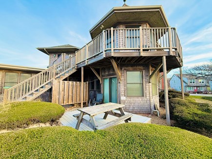 Brewster Cape Cod vacation rental - Outside sitting area and outdoor shower