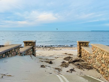Brewster Cape Cod vacation rental - Entrance to the beach on Cape Cod Bay