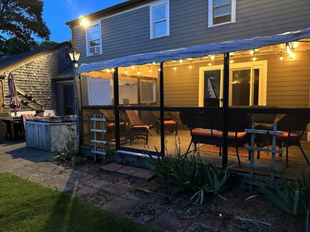 Brewster Cape Cod vacation rental - Screened in porch & Hot Tub Area