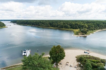 East Falmouth Cape Cod vacation rental - Arial of association beach