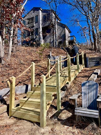 Orleans Cape Cod vacation rental - New stairway view from water