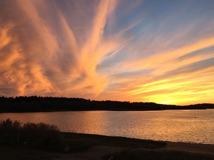 Wareham, Marion MA vacation rental - Actual sunset from deck