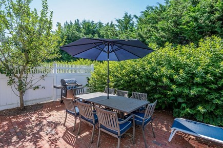 Chatham Cape Cod vacation rental - Fencing and flora provide you the privacy you desire when you decide to dine al fresco