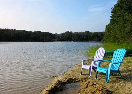 Chatham Cape Cod vacation rental - Small deeded access beach area - sit and enjoy the day or watch the sun set over the pond.