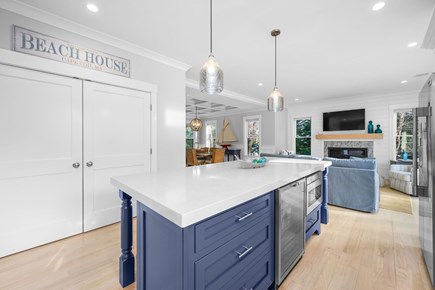 West Dennis Cape Cod vacation rental - Kitchen island with seating for 5