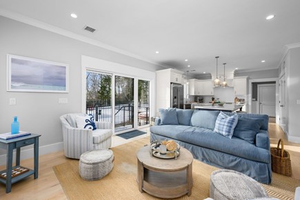 West Dennis Cape Cod vacation rental - Comfortable living room with plenty of seating