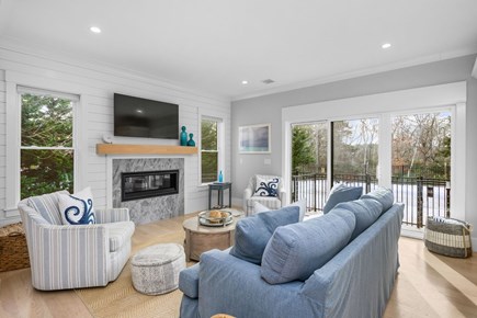 West Dennis Cape Cod vacation rental - Bright and airy living room