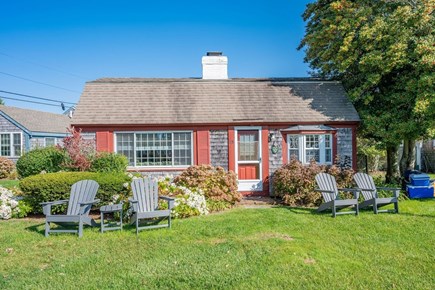 South Yarmouth Cape Cod vacation rental - Siitng area on the lawn