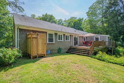 Sandwich Cape Cod vacation rental - Serene Backyard View with Outdoor Shower