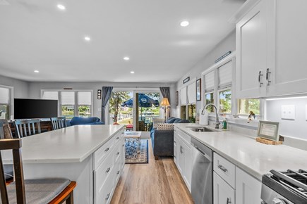 Mashpee Cape Cod vacation rental - View of the deck from the kitchen