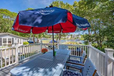 Mashpee Cape Cod vacation rental - Outdoor dining table on deck