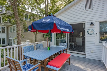 Mashpee Cape Cod vacation rental - Outdoor dining table on deck