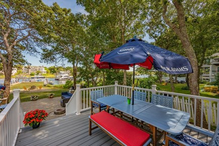 Mashpee Cape Cod vacation rental - Outdoor dining table on deck