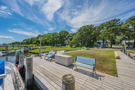 Mashpee Cape Cod vacation rental - Dock in the backyard
