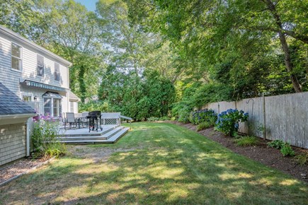 Osterville Cape Cod vacation rental - View of backyard and deck
